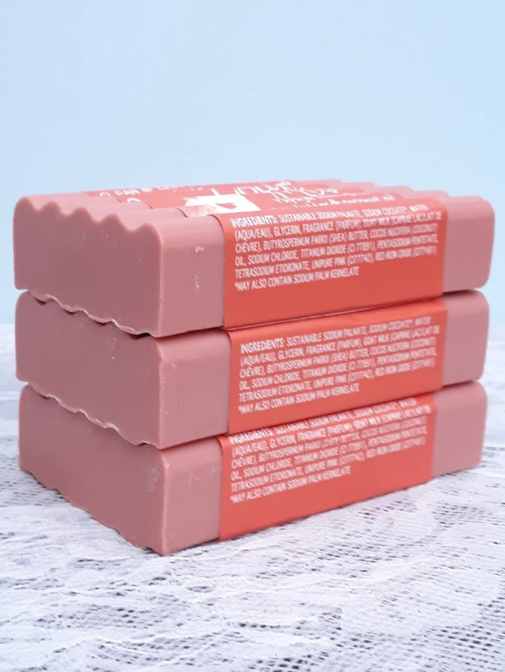 3 Goat Milk bar Soap Clean Caprine Simply Be Well Red Papaya Shea Butter Set